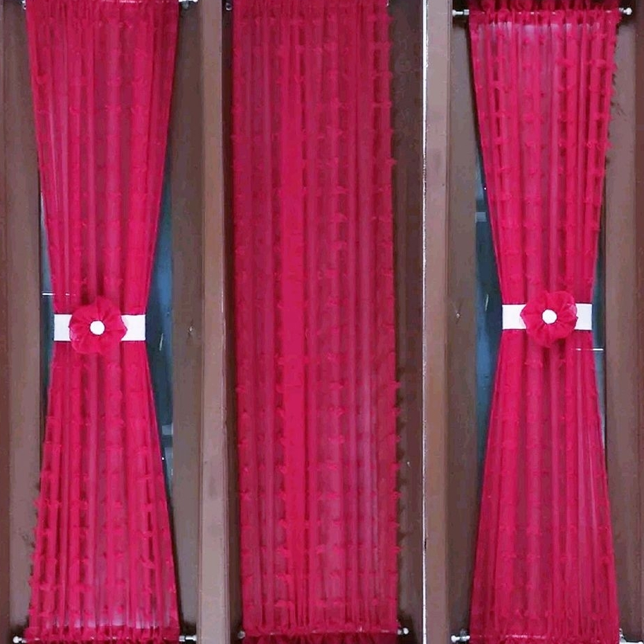 Gorden Ikat Vita Kupu Gorden Vitrase Putih Polos Minimalis