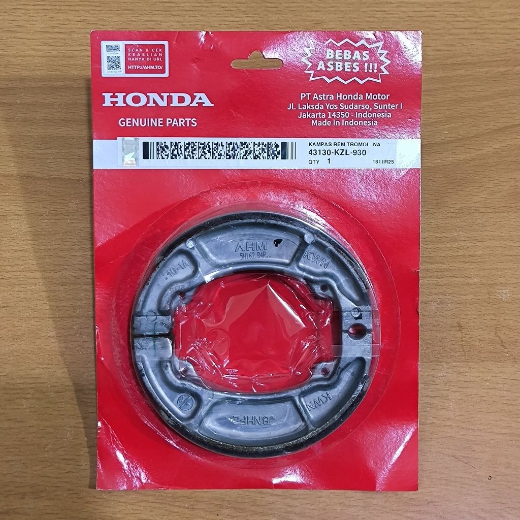 (COD) Original Kampas Rem Belakang Asli HGP Honda Beat Scoopy Vario 125 150 160