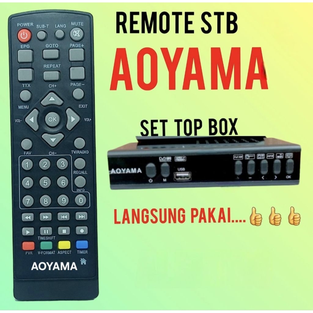 Remote STB Set top box Aoyama siap pakai