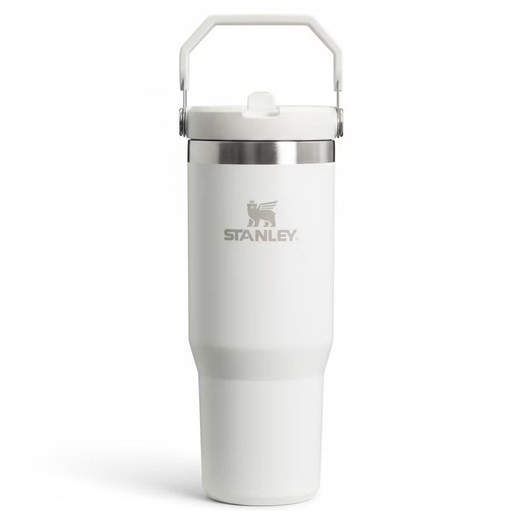 Stanley TUMBLER STANLEY The Iceflow ice flow Flip Straw Tumbler 30oz putih pekat ori ex kado