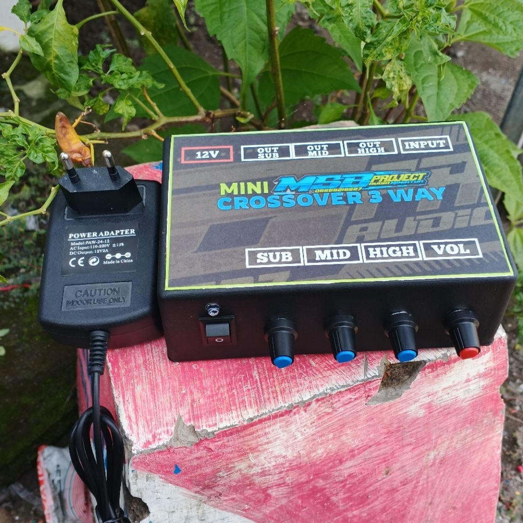 CROSSOVER MINI 3 WAY AKTIF DC 12V SUB , MID , HIGH , MINI CROSSOVER 3 WAY AKTIF CLARITY SUB GLERR