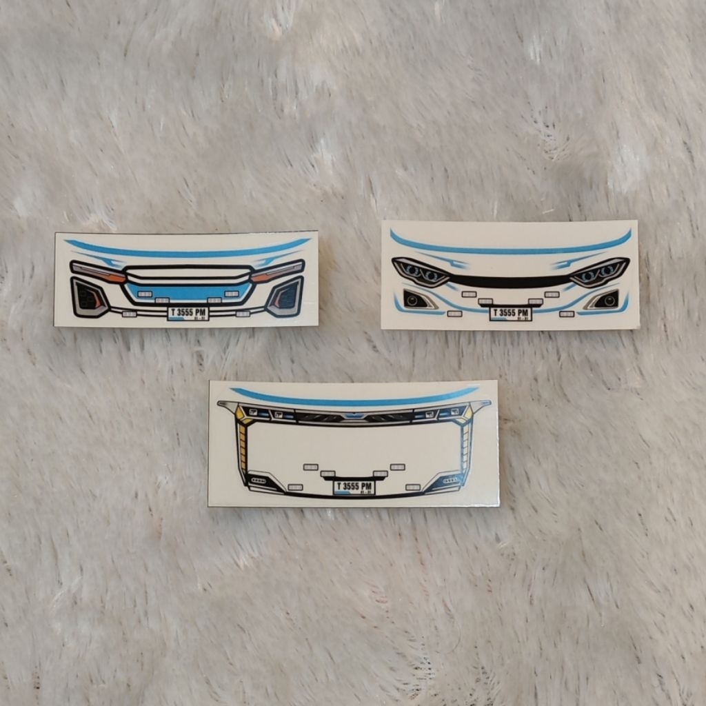 Sticker Cutting Headlamp Transparan JB3 JB5 R25 / Sticker Headlamp Miniatur Bus / Sticker Miniatur B