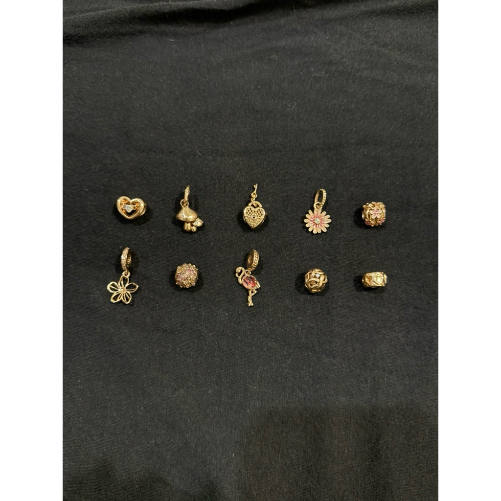 Preloved Pandora Rose Gold Charms Original 100%