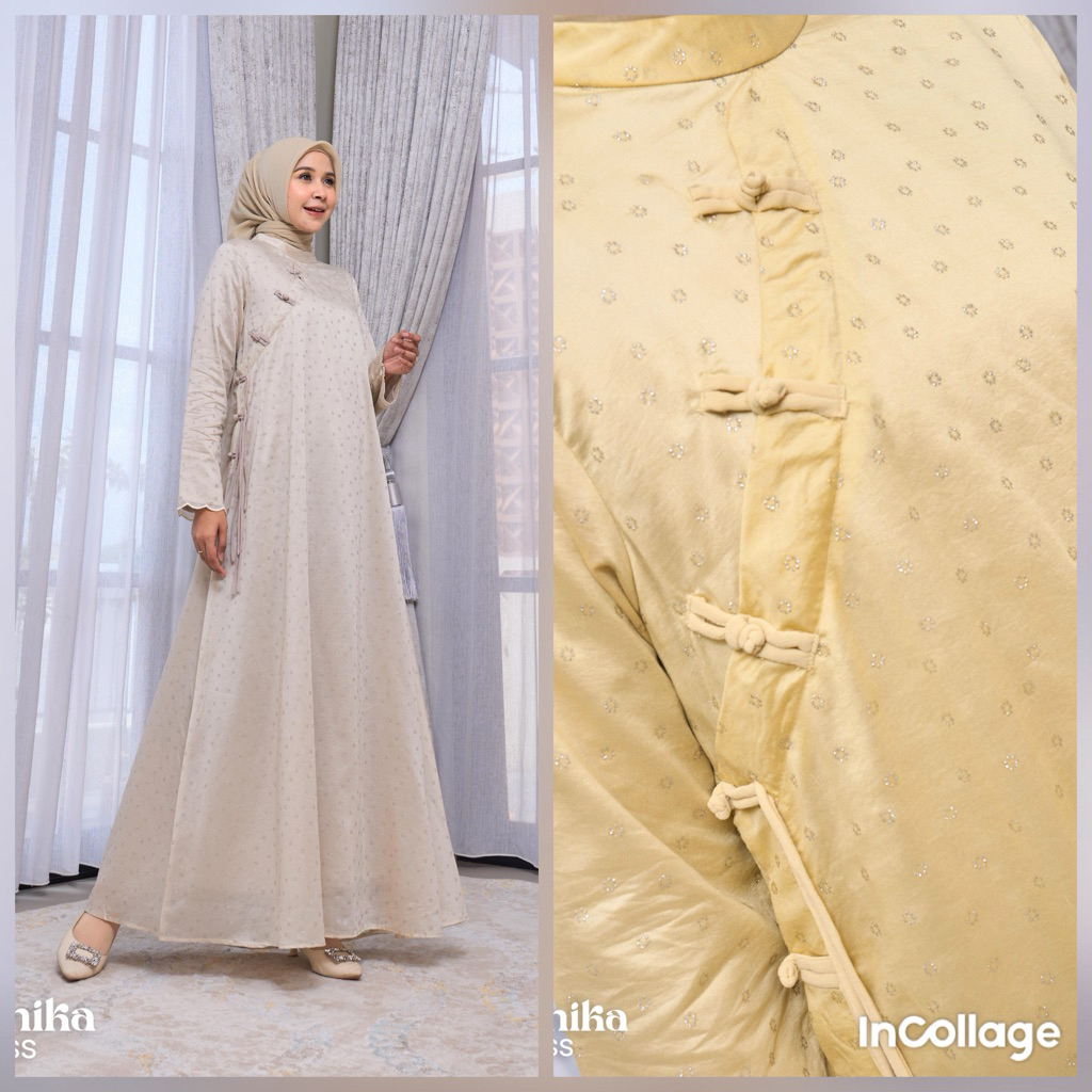 DANIKA DRESS GAMIS BY MAREVI KOLEKSI LEBARAN