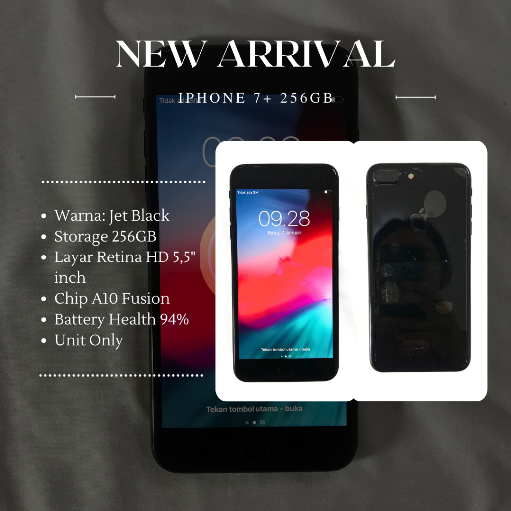 [EX iBox] iPhone 7 Plus 256GB Jet Black Unit Only