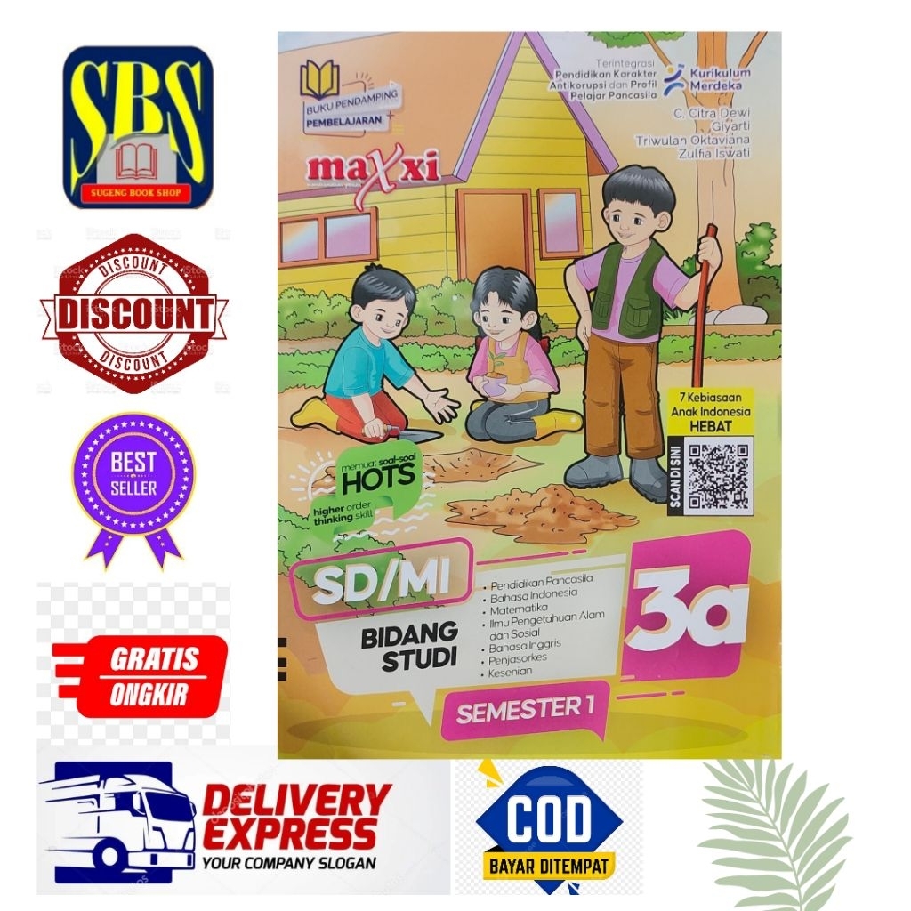 BUKU LKS MAXXI SEMUA MATA PELAJARAN KELAS 3 SD/MI SEMESTER 1 KURIKULUM MERDEKA