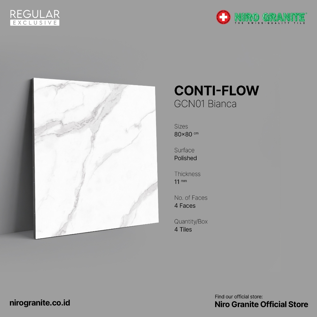 NIRO GRANITE 1st Grade - Conti-Flow GCN01 - Polished - 80 x 80