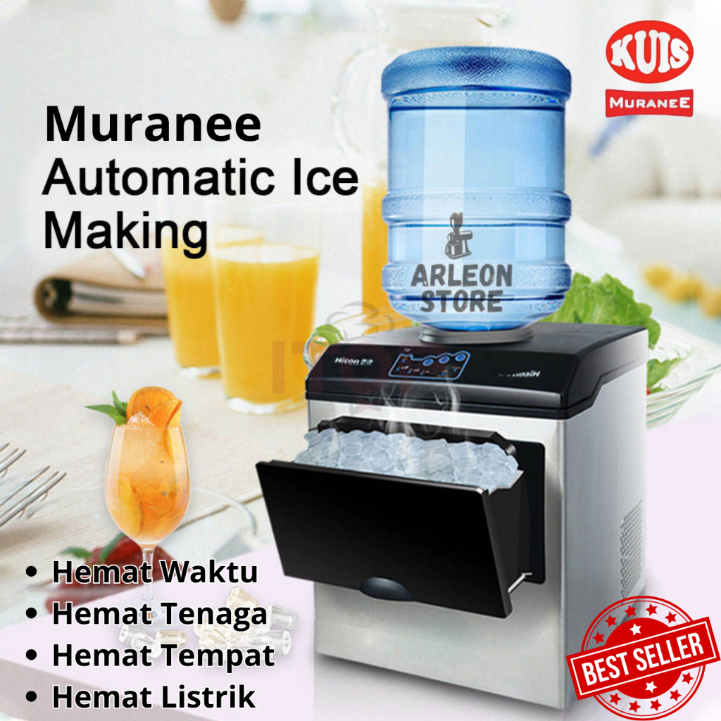 Iceler Mesin Es Portable Ice Maker Muranee Mesin Pembuat Es Batu Otomatis Dan Dispenser Air Dingin