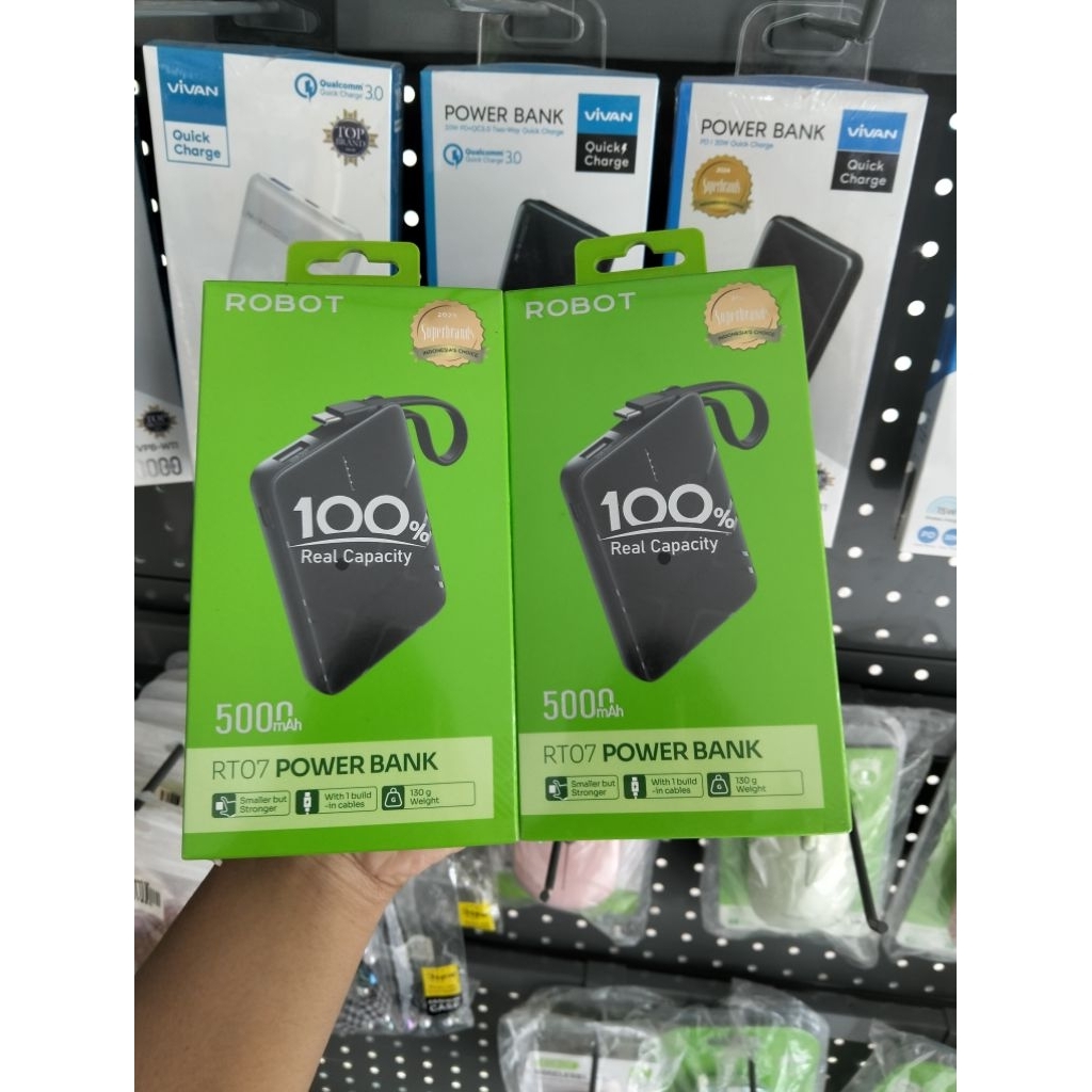 POWERBANK ROBOT RT07 5000 MAH BLACK