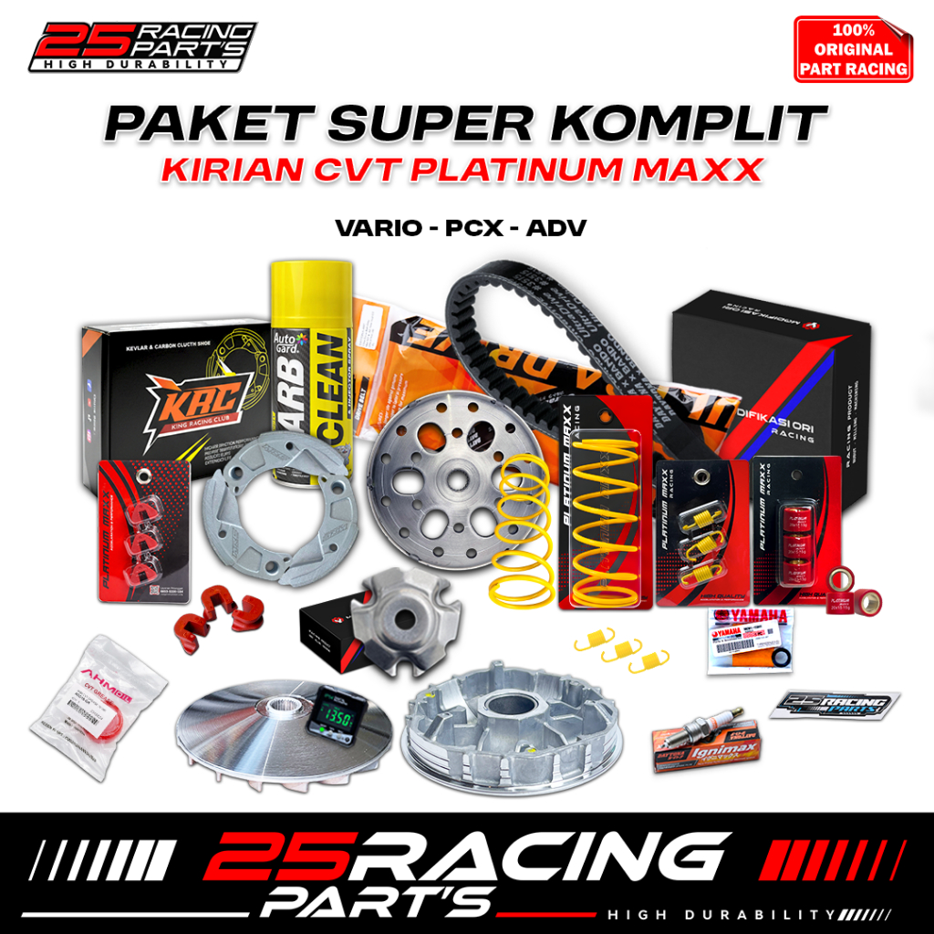 PAKET KOMPLIT CVT VARIO 125-150 UPGRADE FULL KOMPLIT PCX KIRIAN CVT BEAT UPGRADE FULL PERFORMA VARIO
