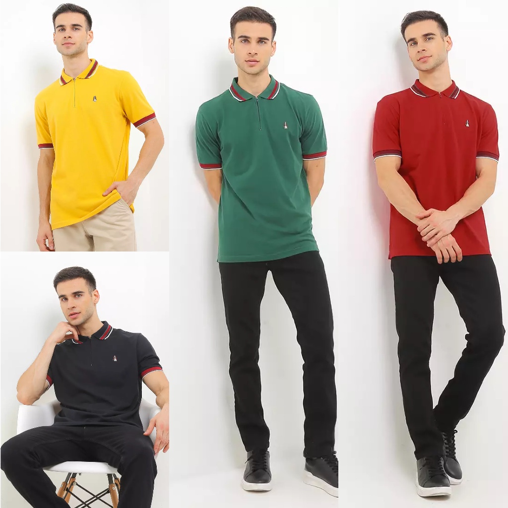 HUSH PUPPIES Ginova Stripe Collar Polo Original