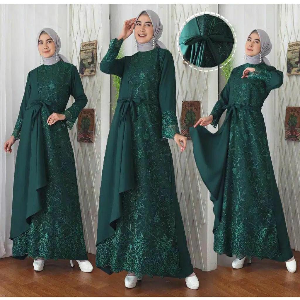 LAKSITA BUSANA -  GAMIS SYARI MAFAZA MAXY JUMBO XXL GAMIS BROKAT WANITA KONDANGAN TERBARU