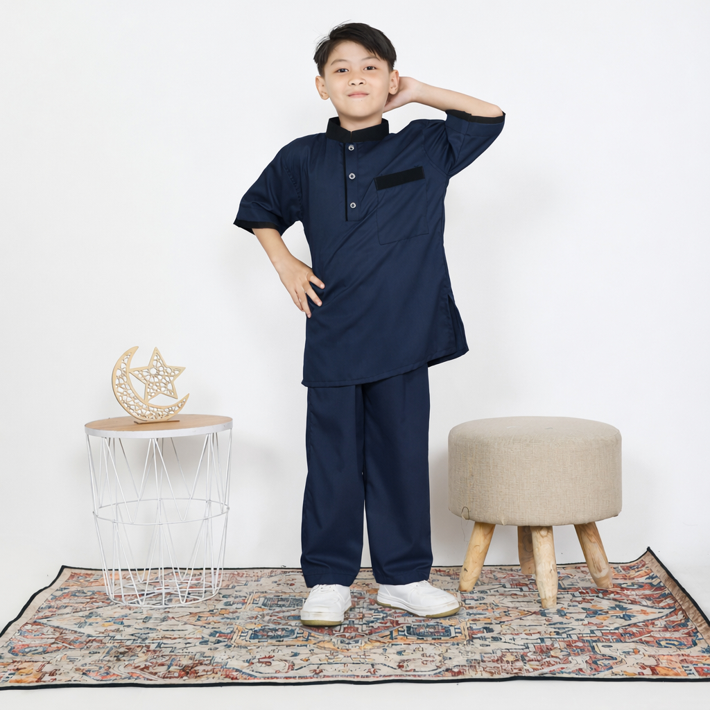 koko anak Shazfa adi phutra Koko Anak Terbaru Akhyar Set Matt Katun Sigaret Premium 3-12 Tahun