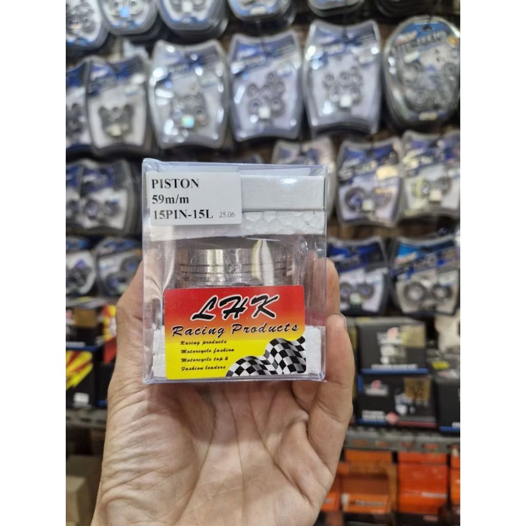 piston LHK 58.5 59 60 61 52 63 pin 15mm  pin 15 pen 15mm SET RING SEHER ORIGINAL