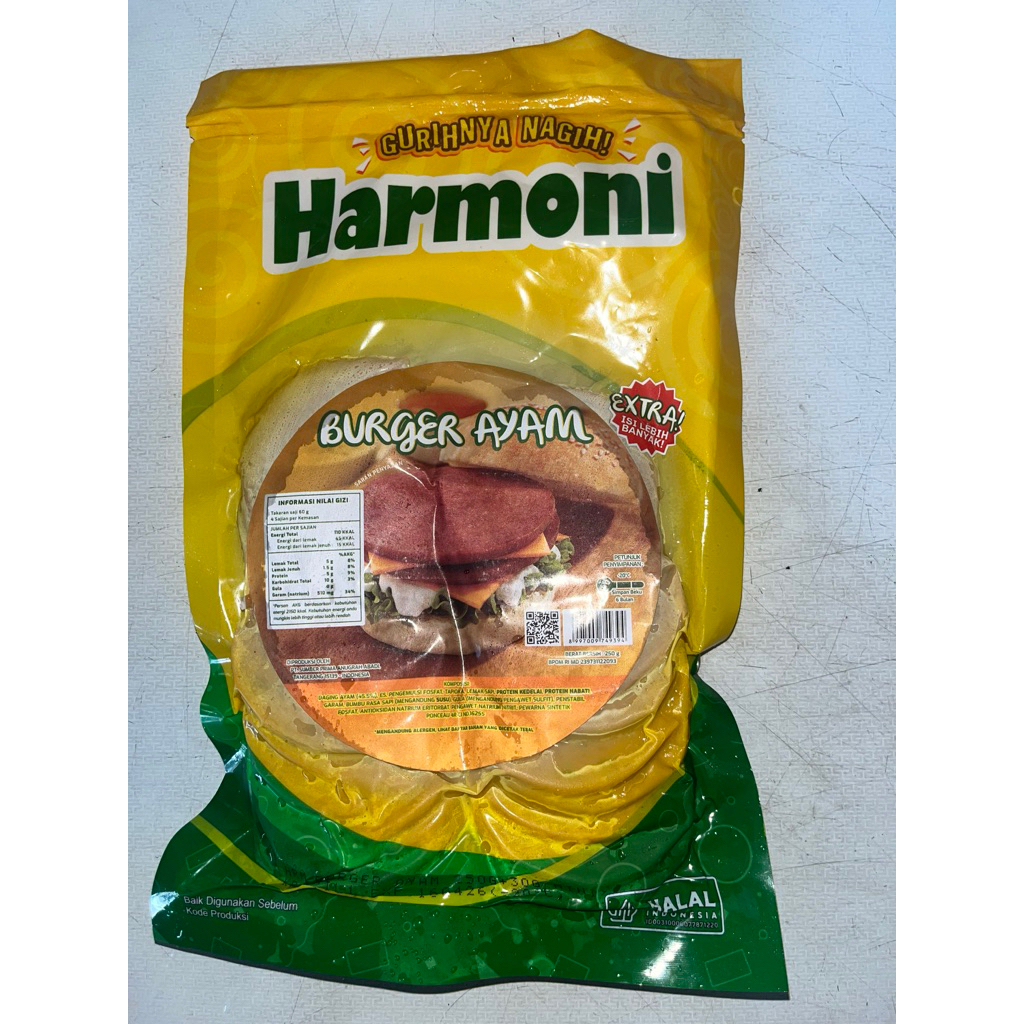 Harmoni Beef Burger Ayam isi 20 slice