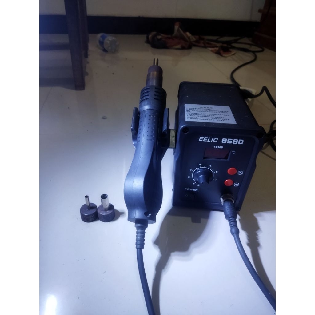 eelic solder uap 858D full set Normal (Bekas jarang dipakai)