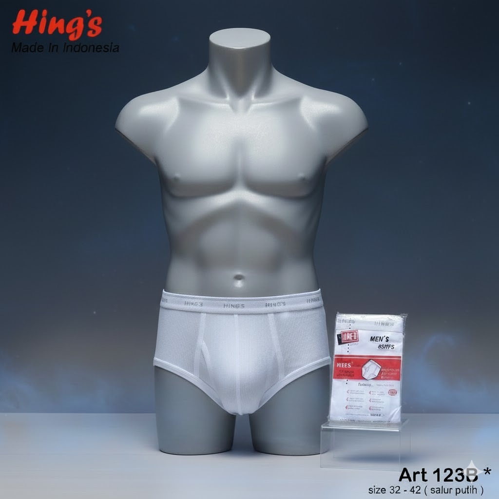 ( 3 PCS ) CD HING'S Pria Dewasa Putih Katun | Celana Dalam Laki-laki HINGS | celana dalam pria HING’