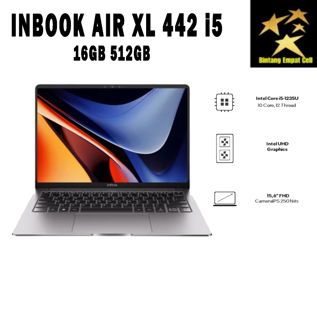 LAPTOP INFINIX INBOX AIR XL442 i5 16/512 GARANSI RESMI