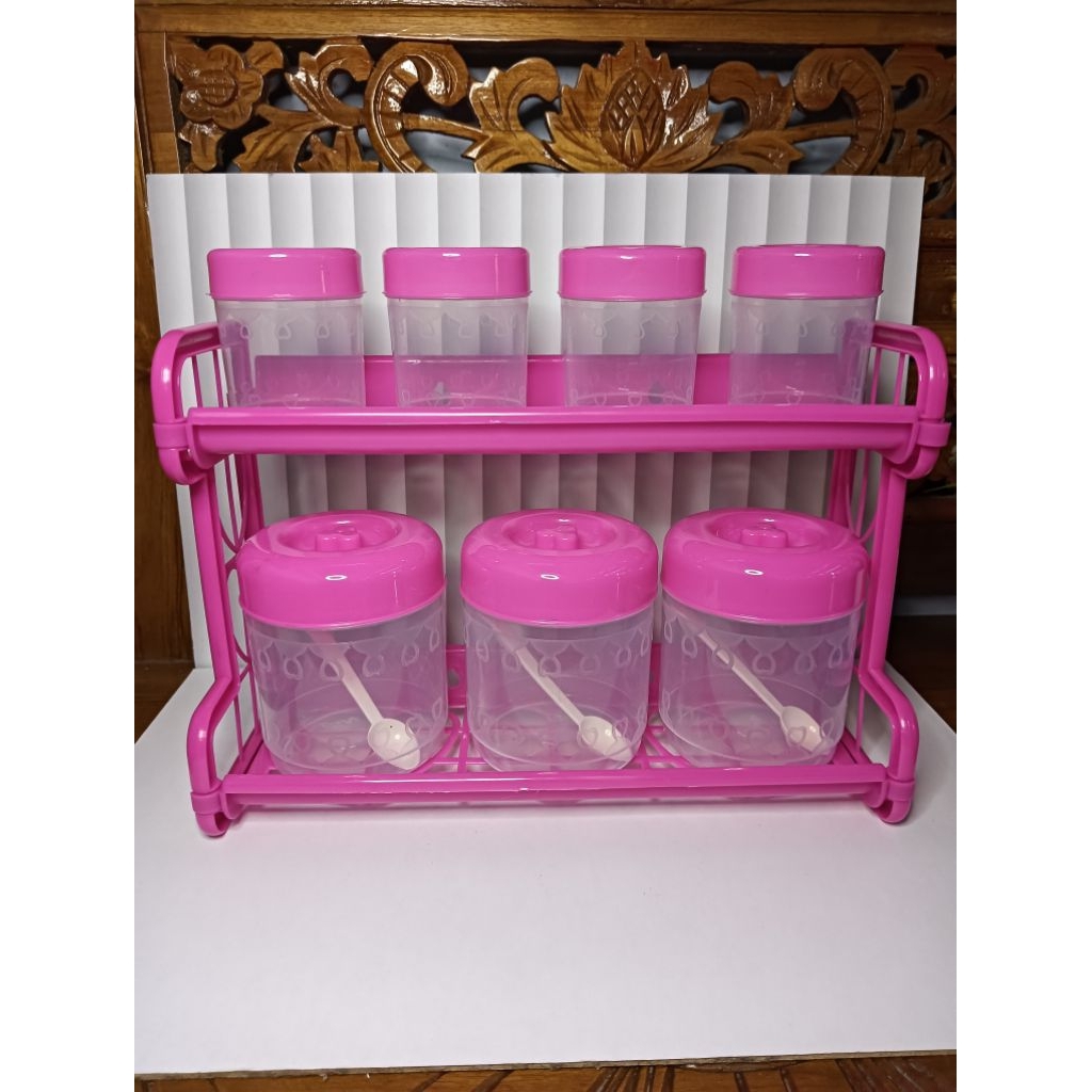 Rak Bumbu Susun 2 / Tak Bumbu Plastik / Rak Bumbu dapur/ Rak Bumbu VENORA