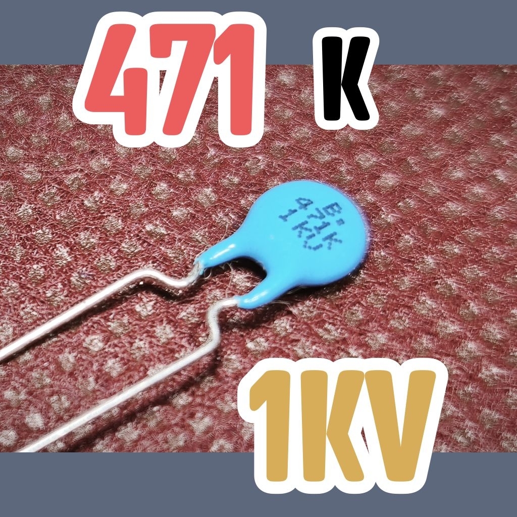 Kapasitor keramik ceramic capasitor milar mylar 471 K 1kv 0,47nf 470pf 1000v 10% 471K1KV