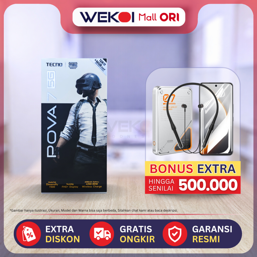 TECNO POVA 7 5G Ram 8GB Internal 128GB / 256GB Handphone Smartphone Original Garansi Resmi 1 Tahun