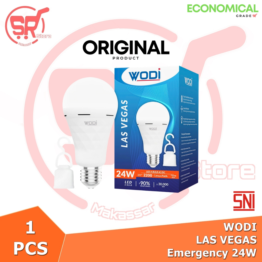 WODI Emergency 24W Lampu LED Magic Las Vegas / Bohlam LED Emergency / Lampu LED Darurat / Lampu LED 