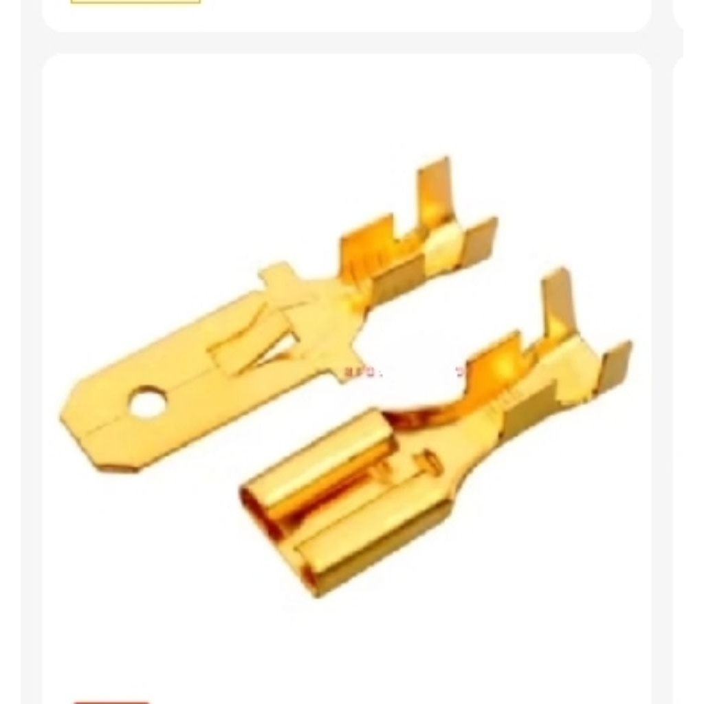 Skun Sekun Terminal Kabel Gepeng Cowok Cewek Kuningan/Skun Sekun Aki Gepeng Kuningan Murni/Skun Seku