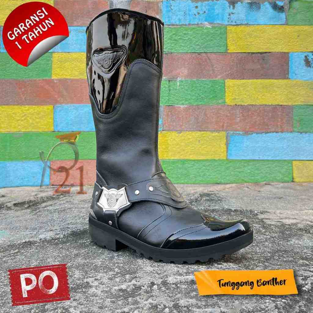 P21 Banther - Sepatu Tunggang Lantas Garansi 1 Tahun