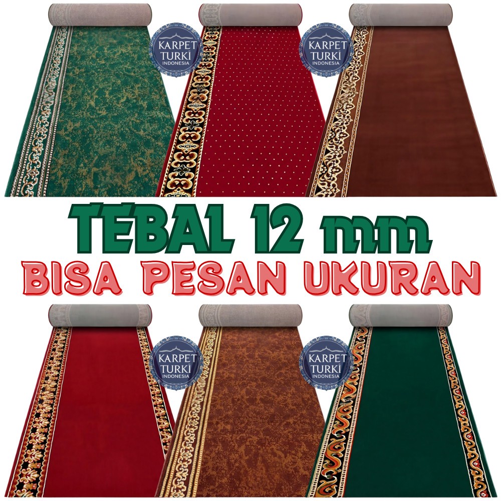 Karpet Masjid Turki KINGRA METERAN Ukuran 100 x 120cm Tebal 12mm