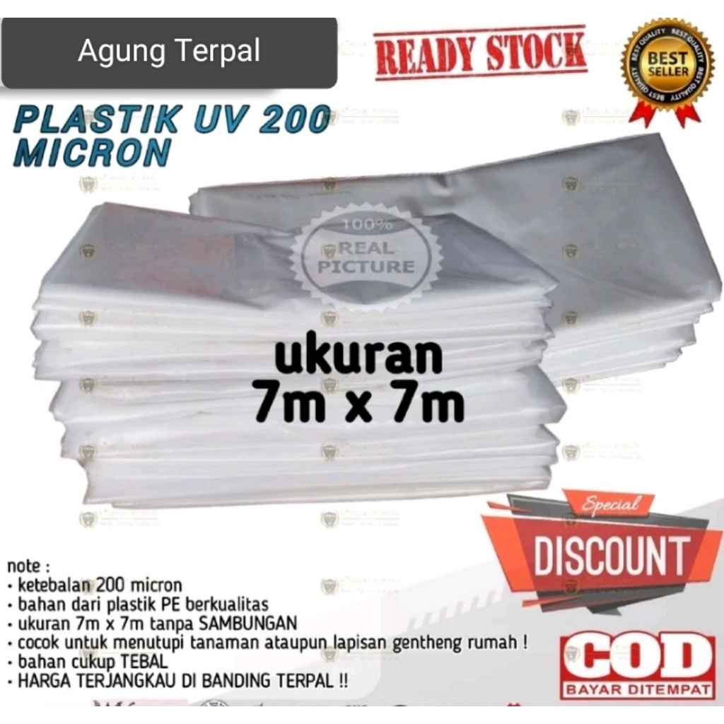 PLASTIK COR 7 X 8 LAPIS UV TEBAL 0,20 BEKAS