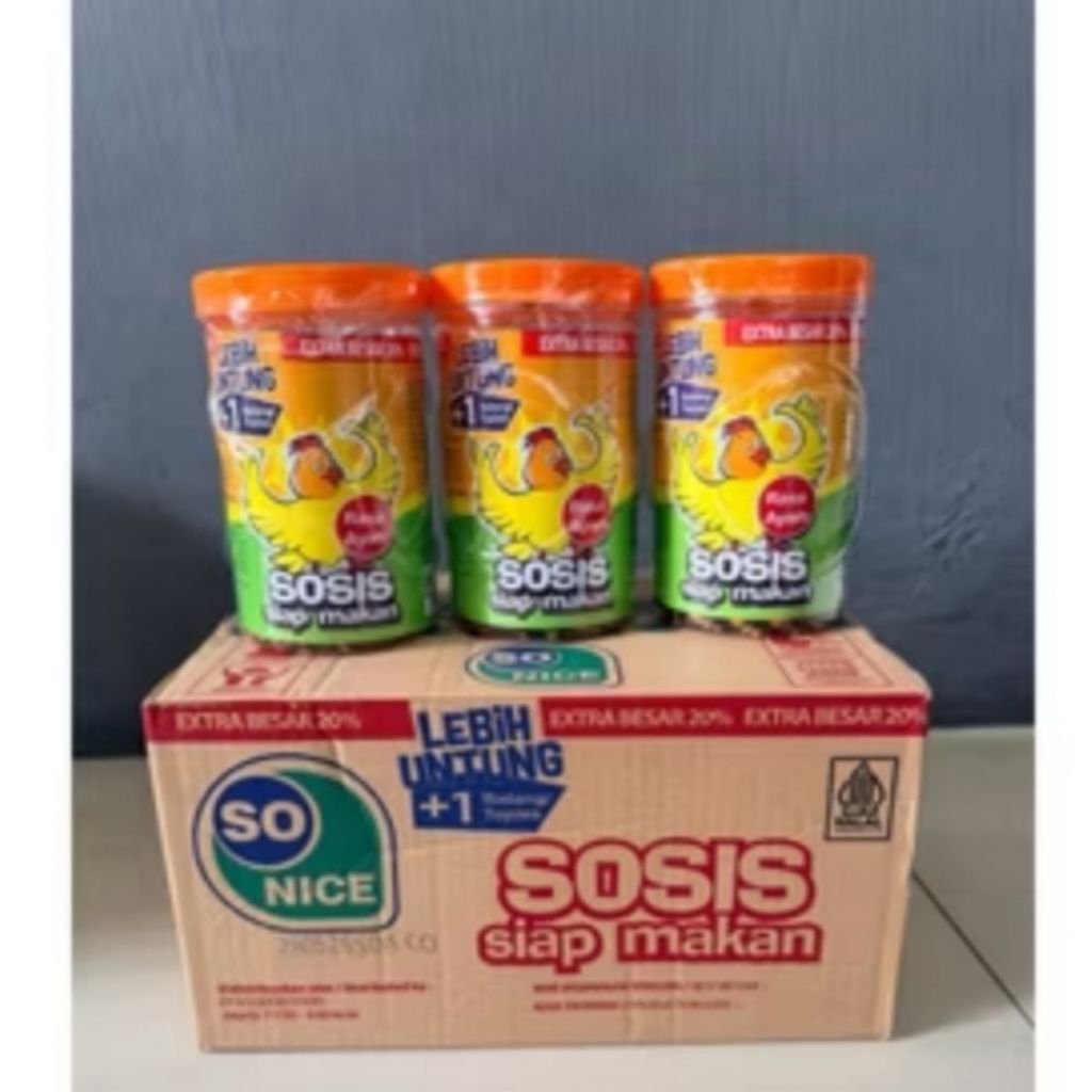 Sosis So Nice Toples Siap Makan - Rasa Sapi, Ayam, dan Pedas