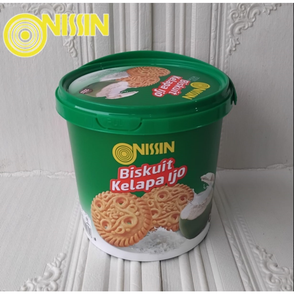 Nissin Kelapa Ijo 300Gr Kemasan Toples / Nissin Biskuit Kelapa Ijo