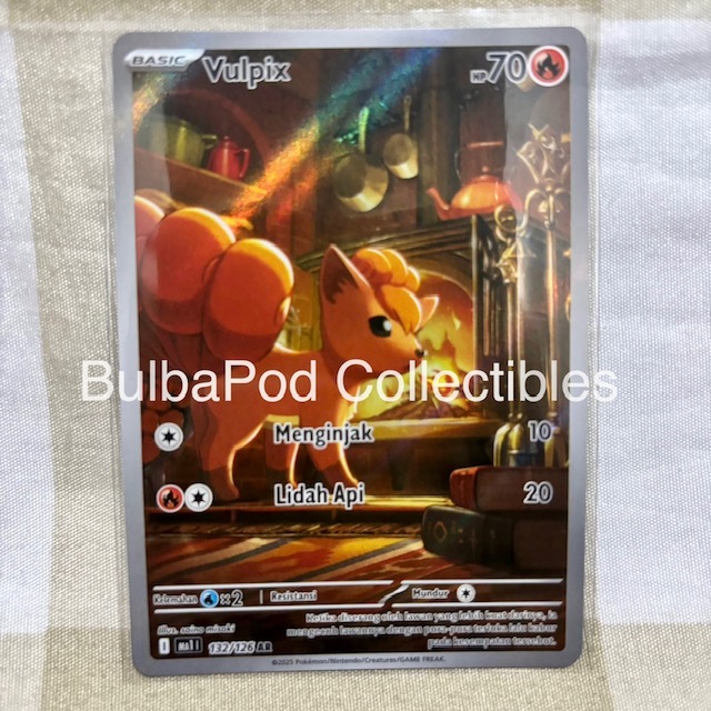 Pokemon TCG Indonesian Vulpix MA1 132/126 AR Evolusi Mega