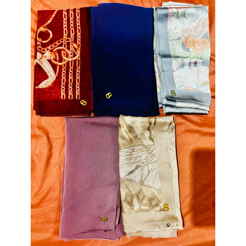 Hijab Kerudung Segiempat Square ButtonScarves Original