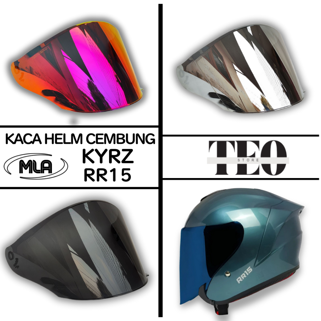 Kaca Helm MLA KYRZ Visor Helmet FLAT venom open ganteng TM2 MLA HELMET kyrz1 kyrz2 RR15