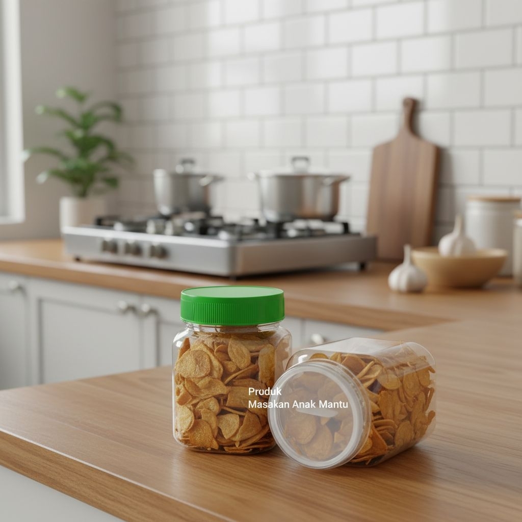 Bawang Putih Goreng ORIGINAL 50 gram / toples kecil