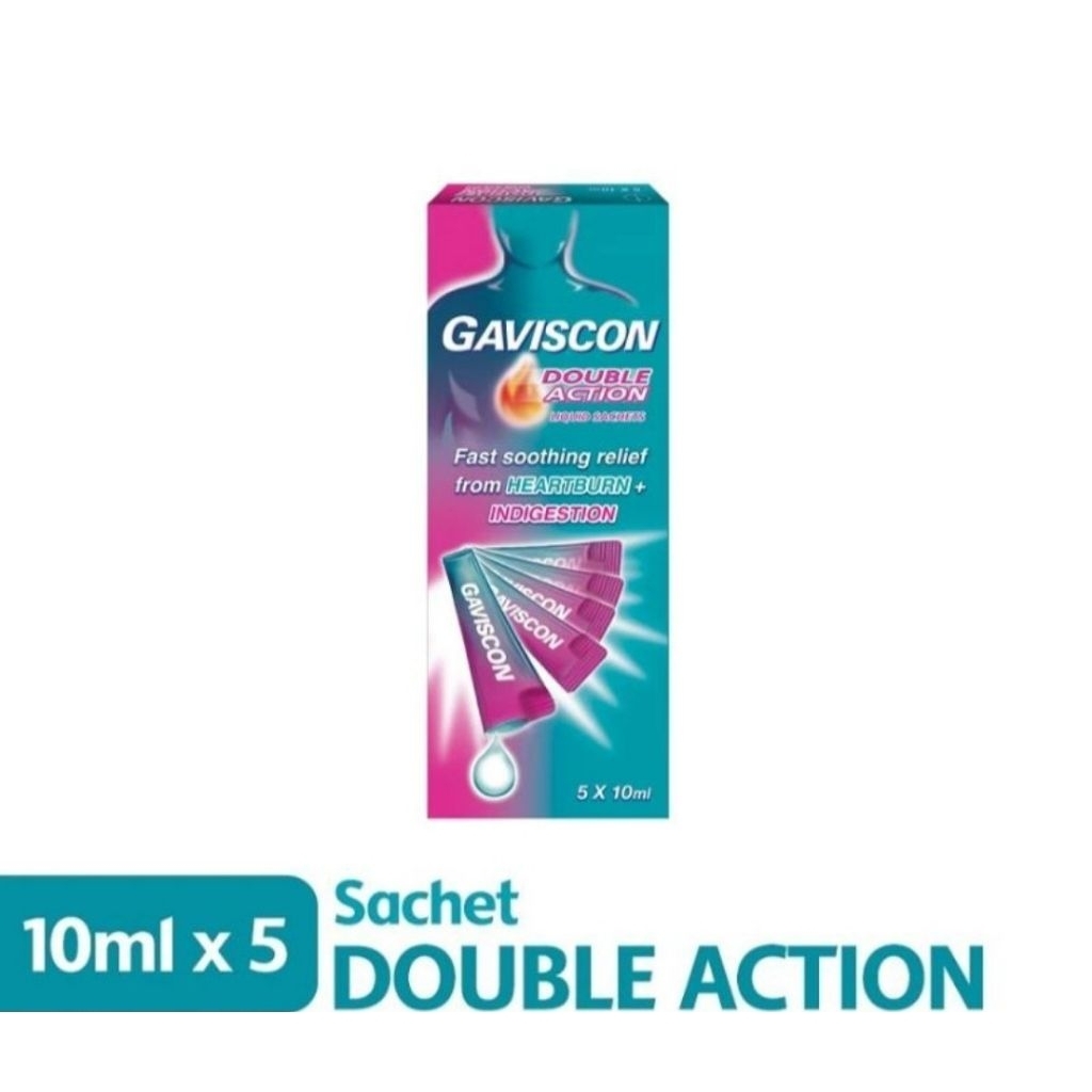 Gaviscon Double Action Liquid Sachet isi 5 sachet