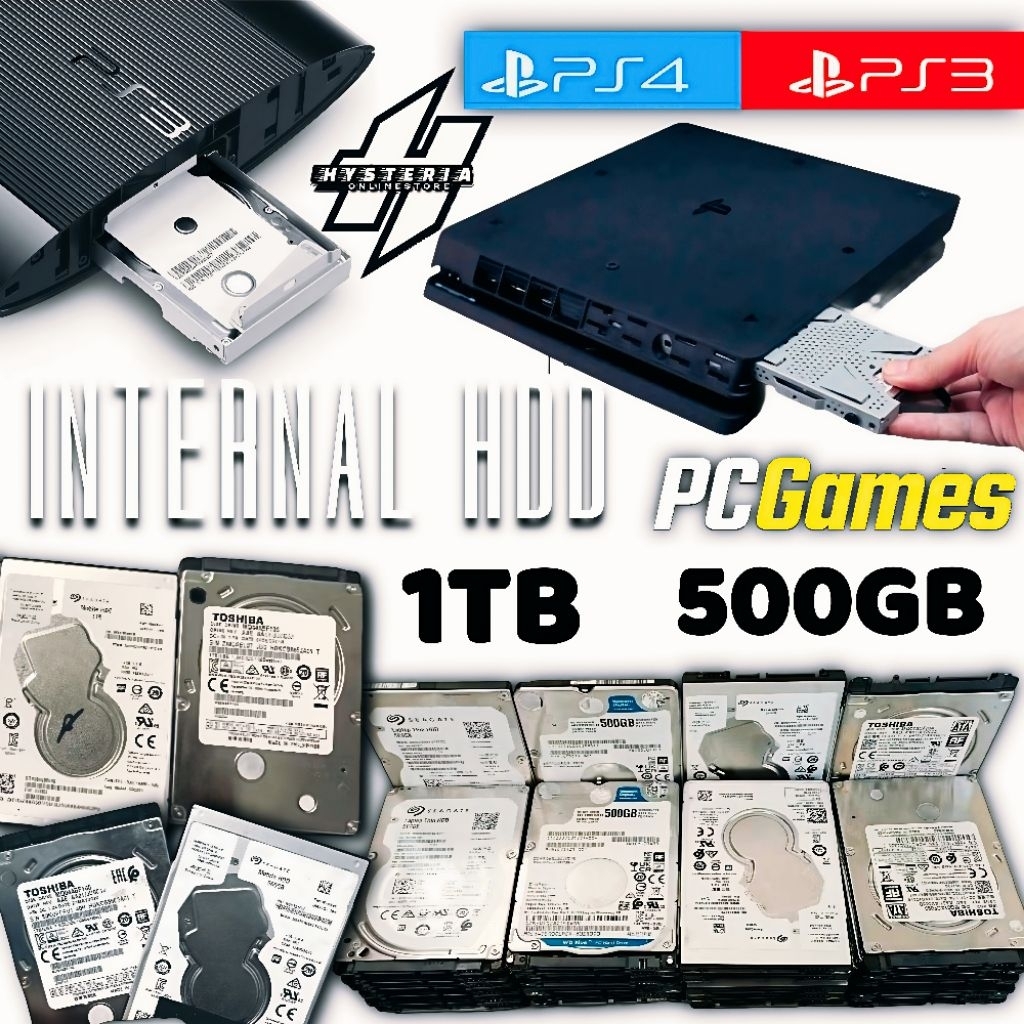 Hardisk Internal PS3 PS4 All Series HDD 500GB 1TB For PS3 PS4 Garansi