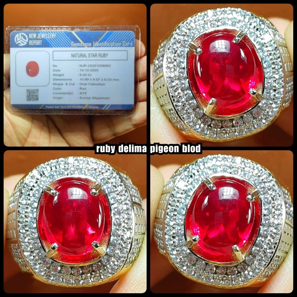 PERMATA ASLI RUBY DELIMA BURMA PIGEON BLOD HQ