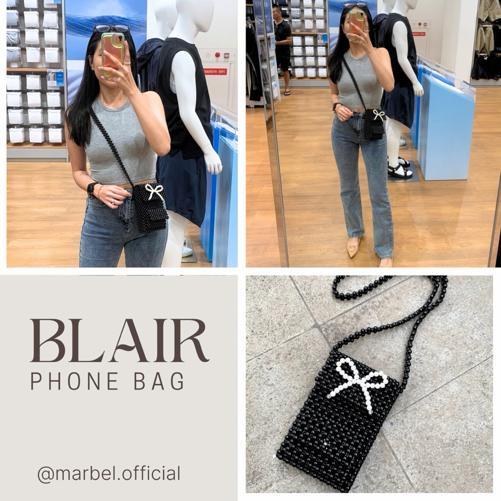 Blair Phone Beaded Bag / Tas Hp Manik / Tas Hp Selempang Manik / Tas Manik