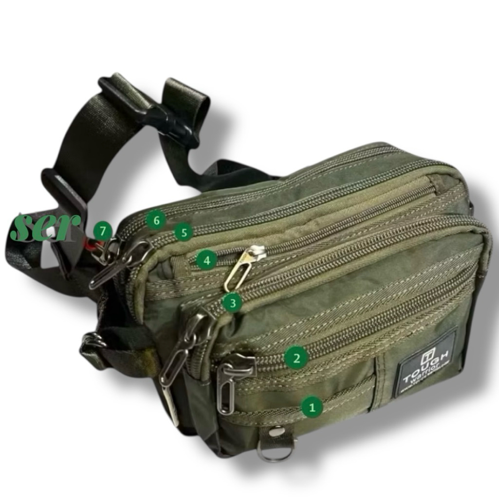 TAS PINGGANG IMPORTT ORIGINAL PRIA TOUGH WARRIOR 5208 /TAS IMPORT PINGGANG PRIA BAHAN TEBAL