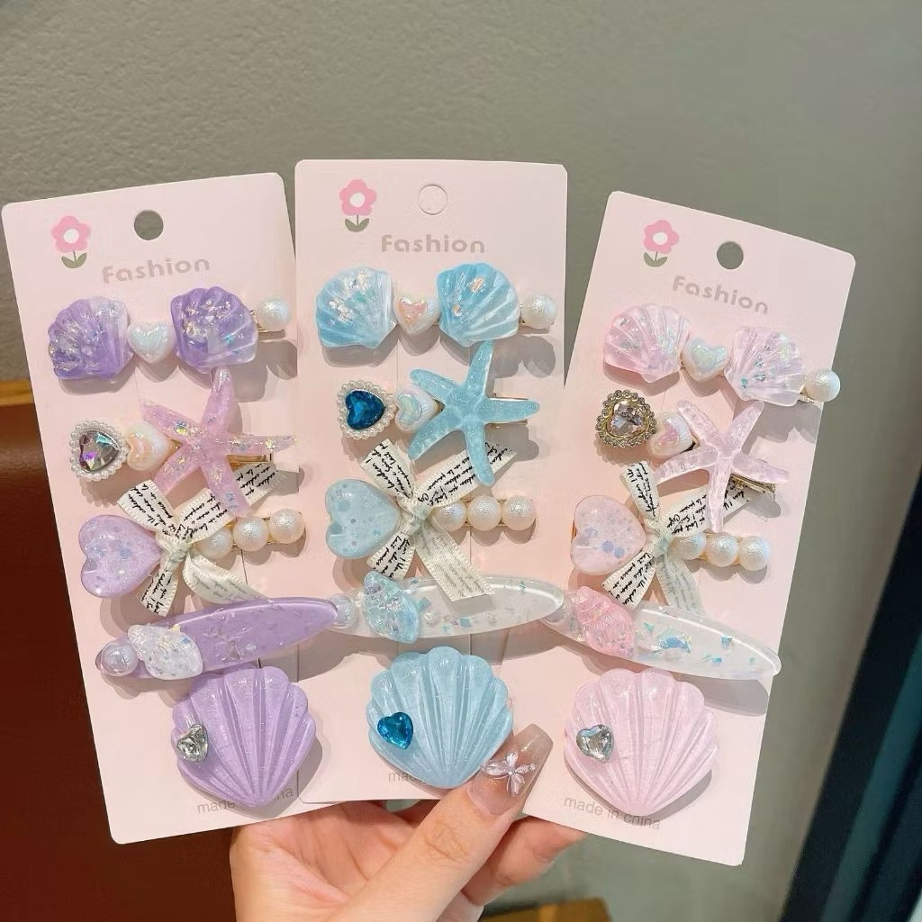 SET JEPITAN PREMIUM ANTI KARAT TEMA MARMAID KERANG BINTANG LAUT