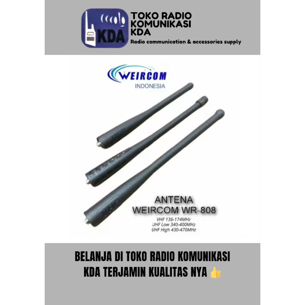 ANTENA HT WEIRCOM WR 808 | ANTENA WR808 | VHF | UHF 350 | UHF 400 | ANTENA WEIRCOM WR-808 | WR 808 |