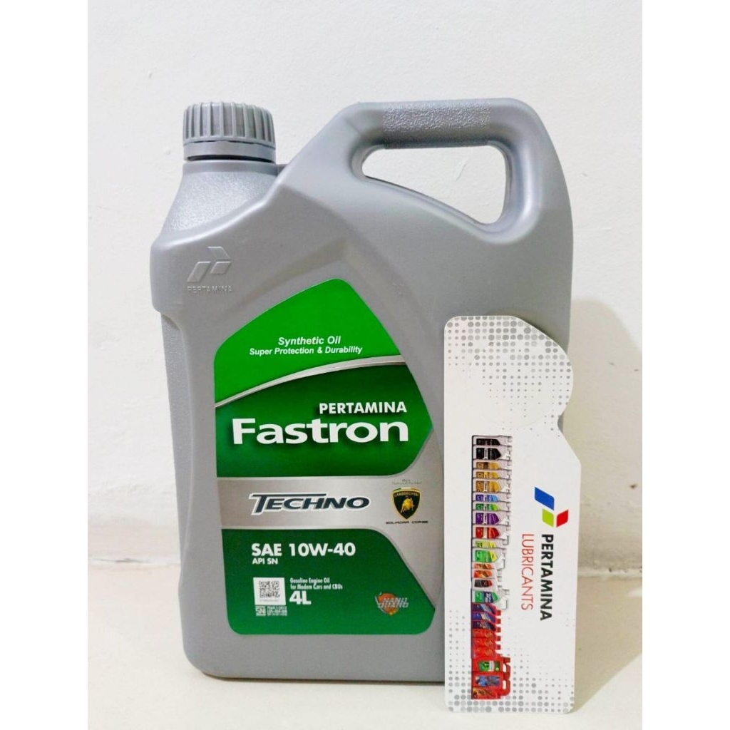 OLI MOBIL PERTAMINA FASTRON TECHNO SAE 10W-40 4LITER ( FREE GANTUNGAN SERVIS )