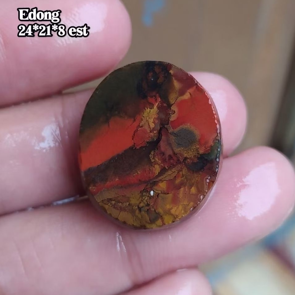 Pancawarna garut edong asli - Batu garut motif gambar, Bahan batu akik polkas