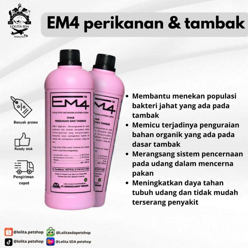 EM4 EM 4 untuk tanaman perikanan peternakan
