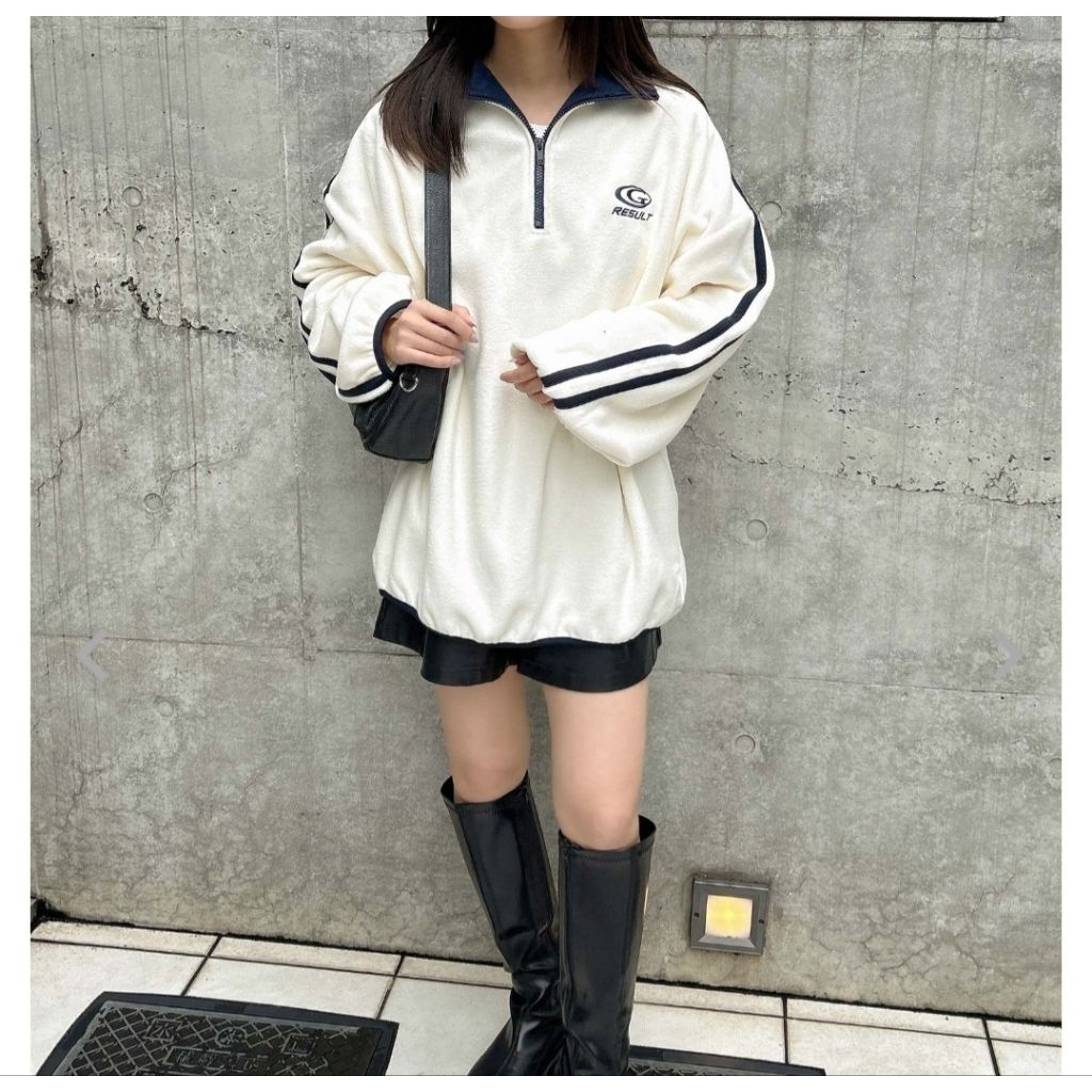 INGNI STORE RESULT SWEATER HALF ZIPPER TURTLENECK / SWEATER BULU OVERSIZE PR3L0V3D