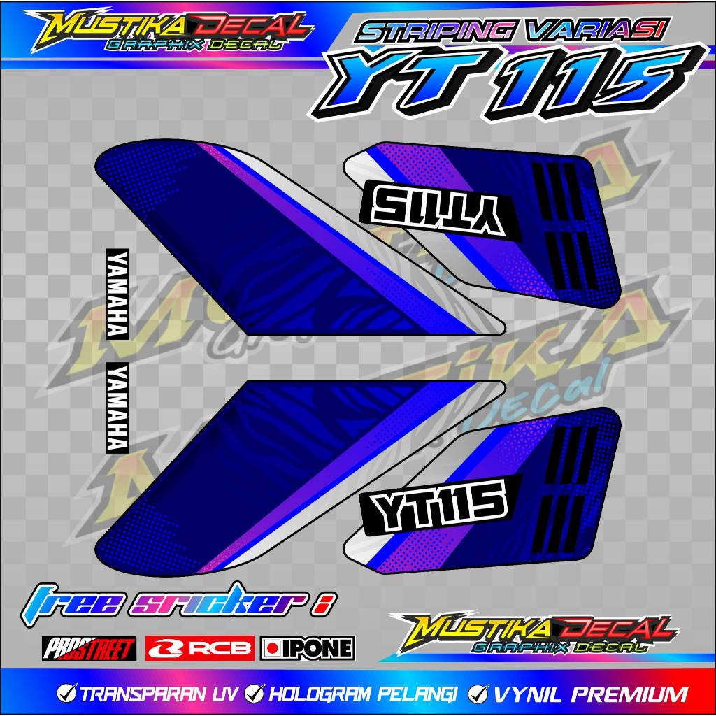 STRIPING VARIASI YAMAHA YT 115 / STICKER LIST VARIASI MOTOR YAMAHA YT 115