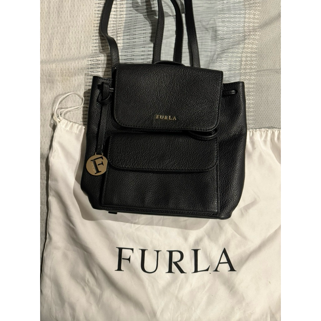 preloved mini backpack furla black