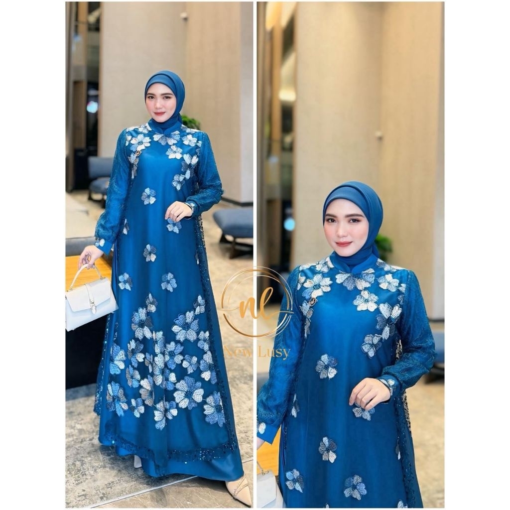 ZARESKHA DRESS || New Lusy || Gamis Original || Gamis Viral || Gamis Mewah || Gamis Pesta